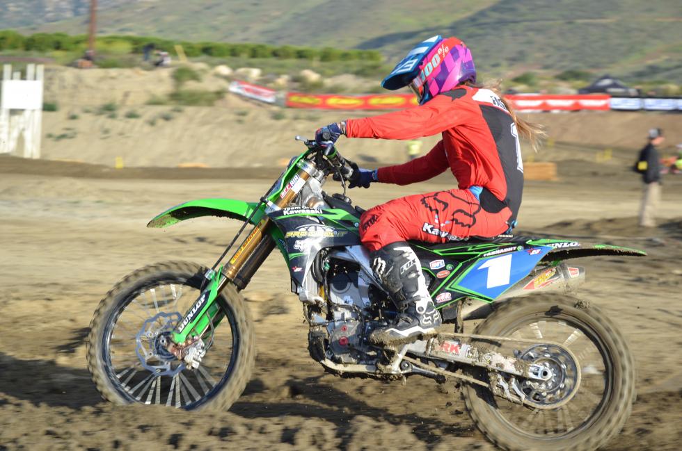 Kylie Fasnacht put in another great day, winning both motos and moving into the overall position in series points.